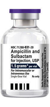 Ampicillin and Sulbactam for Injection, USP 1.5 g